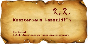 Kesztenbaum Kasszián névjegykártya